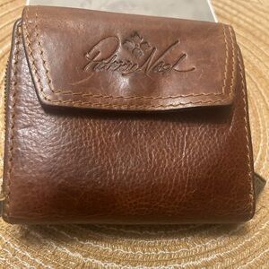 Patricia Nash Rich Wallet brown leather, small, multi compartment, Used